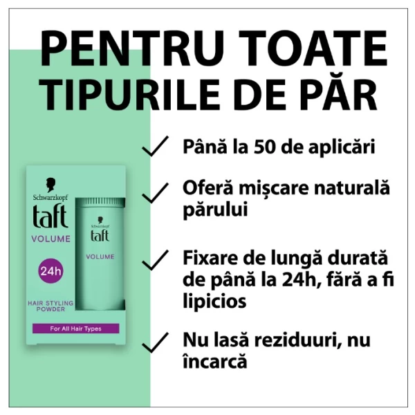 Taft Pudra de par pentru Volume, formula vegana, 10 g - image 4