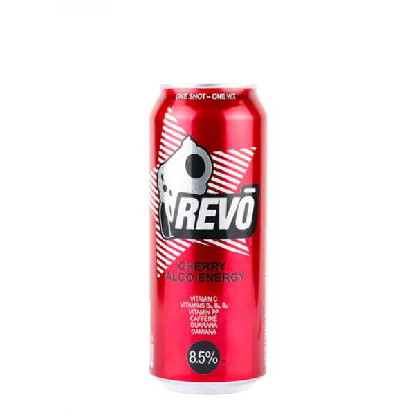 Revo Cherry Alco Energy Energy 8.5% 0.5L Bautura slab alcoolizată - image 1