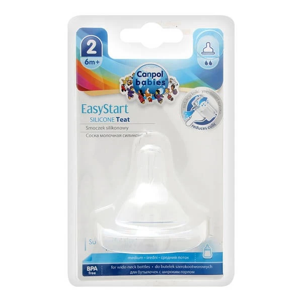 Соска силиконовая 6+ средний поток Canpol Babies EasyStart 1 шт. - image 1