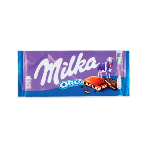 Шоколад Milka молочный 42% с кусочками Oreo 100г - image 2