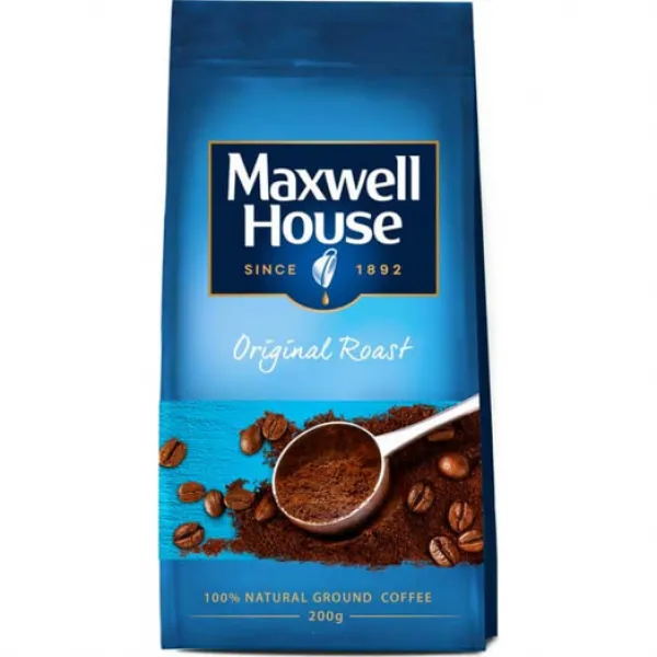 Кофе Maxwell House 200г пюр-пак натуральный жареный молот - image 1