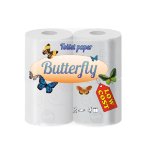 Zebra Butterfly Туалетная бумага 4 рулона 2 слойная - image 1