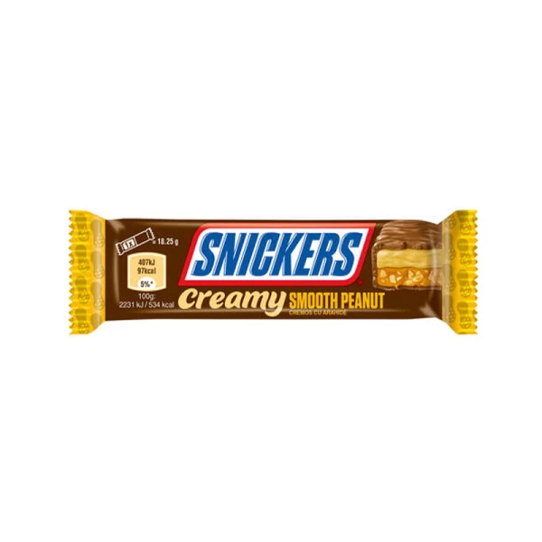 Snickers baton de ciocolata Crema fina de arahide 36,5g - image 1