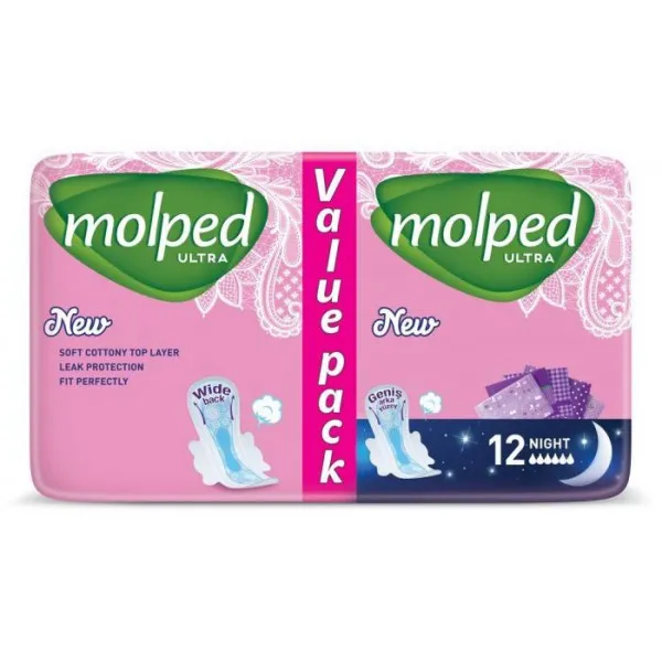 M-4 Molped Absorbante Ultra Night Eco 12buc - image 1