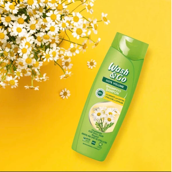 Шампунь Wash&Go для волос без блеска с экстрактом ромашки, 675 мл - image 2