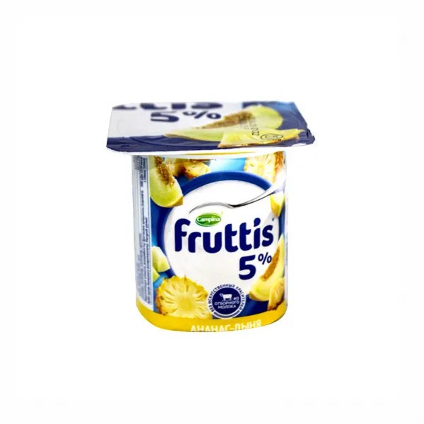 Йогурт Fruttis 5% Персик-маракуя и Ананас-дыня 115 г - image 1