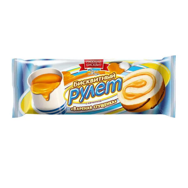Rulada cu umplitura de lapte concentrat fiert Russkii biskvit 175gr - image 1