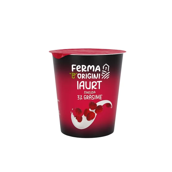 Ferma cu Origini Iaurt cu zmeura 130g - image 1