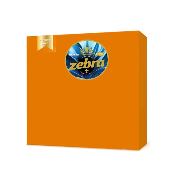 Zebra servetele de masa 33x33cm, 2 str 35 buc Delux Portocaliu - image 1