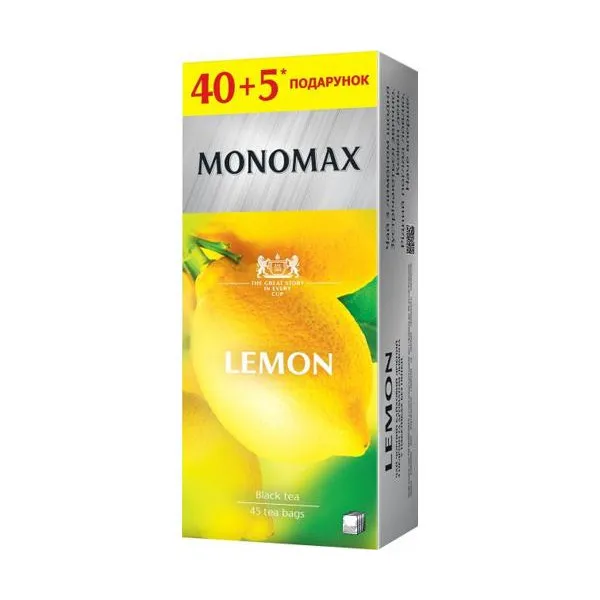 Мономах Чай чорний Lemon у пакетиках, 40+5 шт - image 2