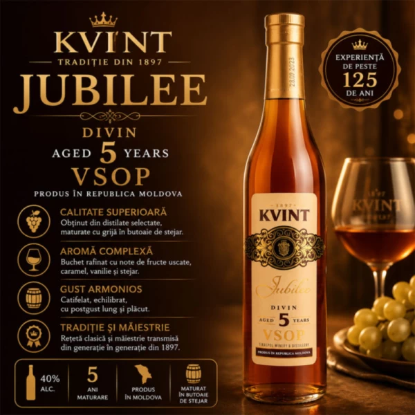 Kvint Divin Jubilee suvenir 5 ani 40 % 0,5 l - image 2