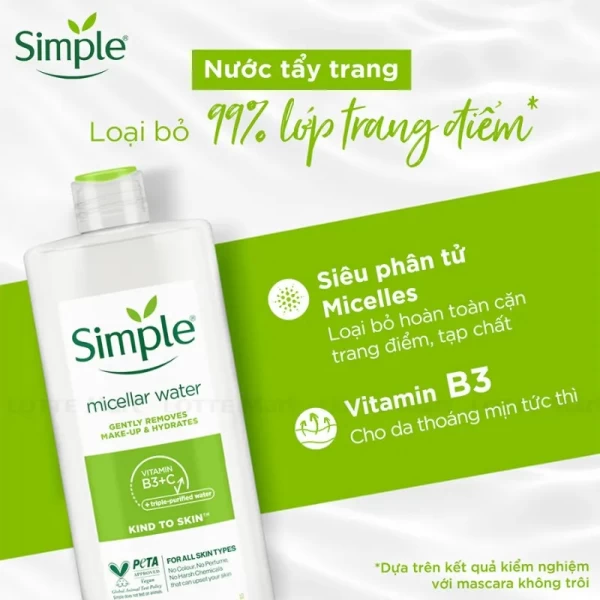 Simple Apa micelara Vitamina B3+C 400ml - image 2