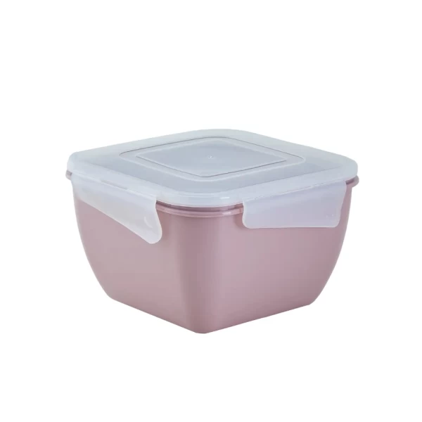 Aleana Container universal Fiesta, patrat, 1.5 l, 18x18x11 cm, roz - image 1
