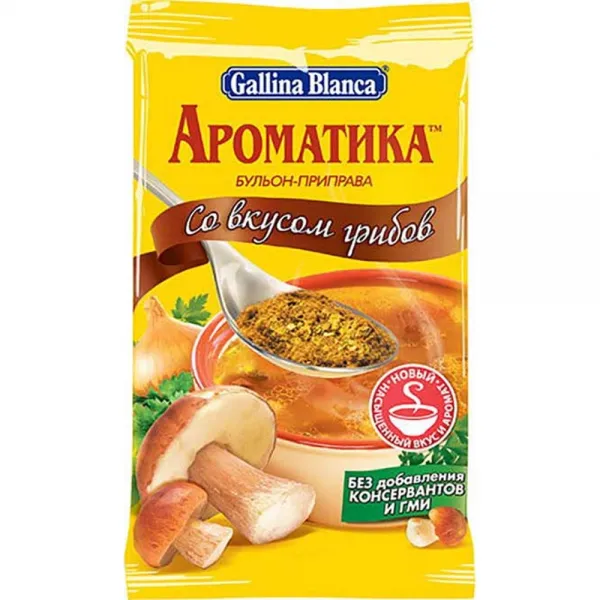 Gallina Blanca Бульон-приправа Ароматика 90г со вкусом грибов - image 1