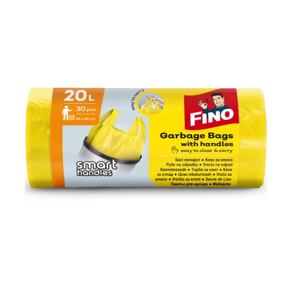 Fino Pungi pentru gunoi cu miner 20L color 30 buc - image 1