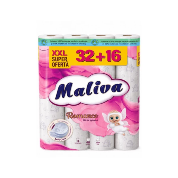 Maliva Hartie igienica 32+16 role 3 straturi Romance - image 1