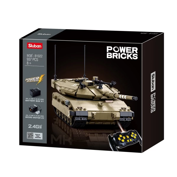 Set de constructie Merkava MK4 RC Tank, cu telecomanda, 891 elem. - image 1