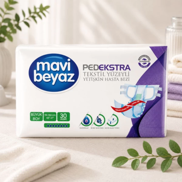 Mavi Beyaz Scutece pentru maturi L 110-150 cm 30 buc - image 2
