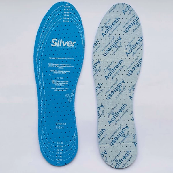 Стельки для обуви Silver Active-Fresh Latex Активная свежесть, всесезонные, размер 33-45 - image 3