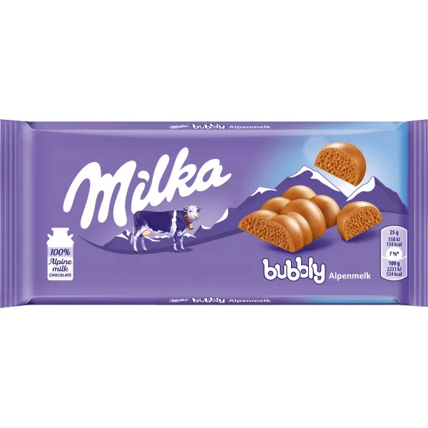 Шоколад молочный Milka Bubbly пористый 100 г - image 1