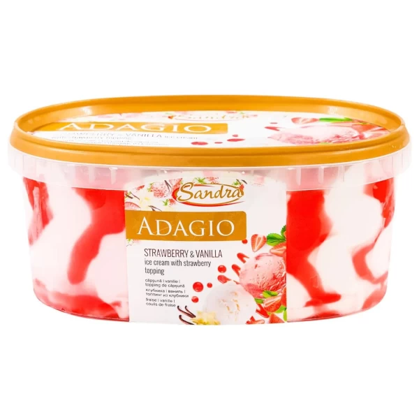 Sandra Inghetata Adagio Capsuna & Vanilie 1000ml - image 2