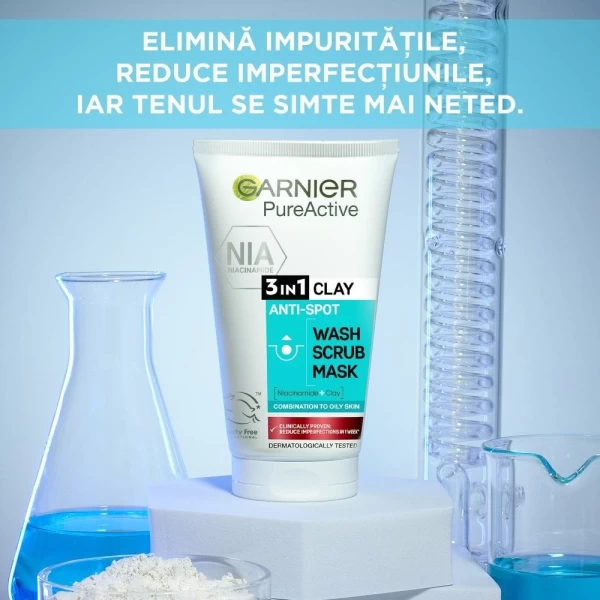 Гель для очищения 3 в 1 Skin Naturals Pure Active, 150 мл, Garnier - image 3
