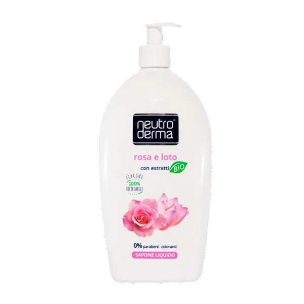 NeutroDerma Sapun-Crema Bio 1000ml Trandafir si Lotus - image 1