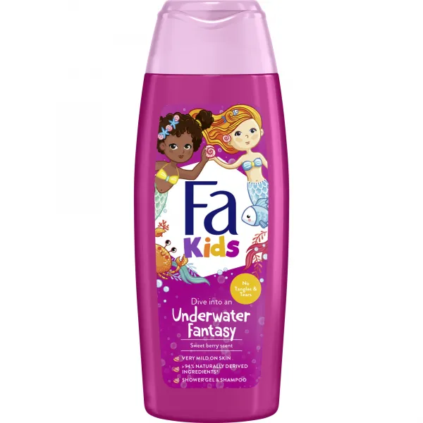 Fa Kids Mermaid Гель для душа и шампунь детский с ароматом ягод 250 мл - image 1
