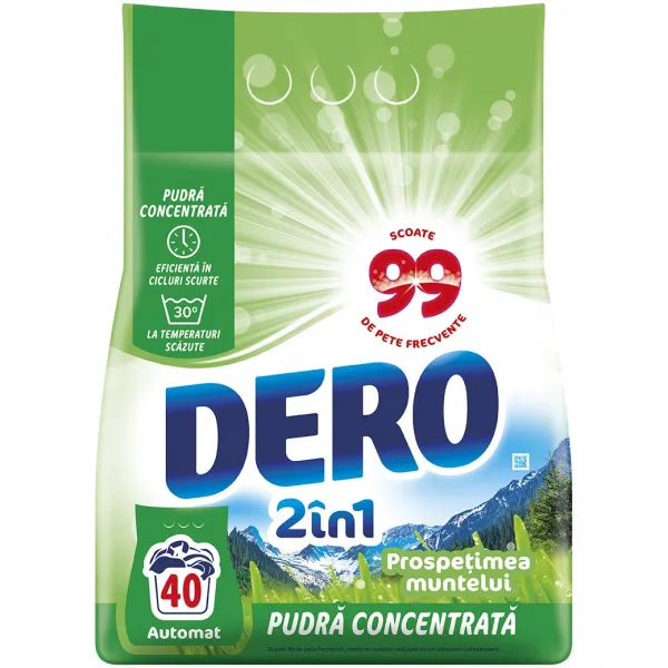 Dero Detergent de rufe 2in1 3kg Prospetimea Muntelui (40 spalari) - image 1