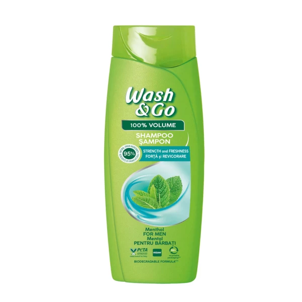Wash&Go Sampon 400ml cu extract de menta - image 1