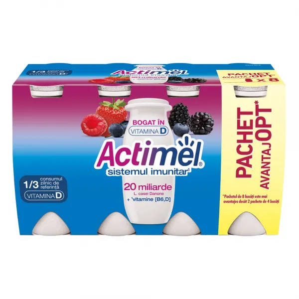Actimel Iaurt de baut fructe de padurei 6+2 8*100g - image 1