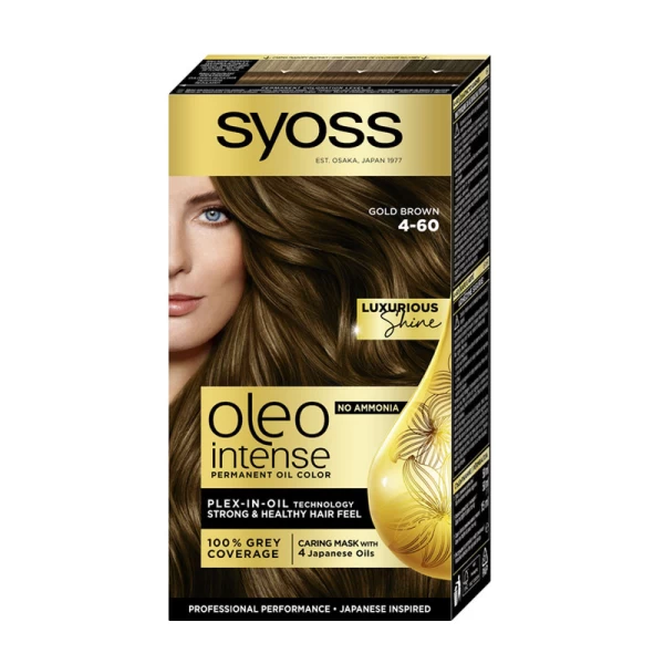 Краска для волос Syoss Oleo Intense 4-60 Золотистый каштановый - image 1