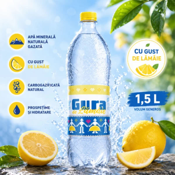 Gura de Lamaie Вода минеральная со вкусом лимона 1,5л - image 3