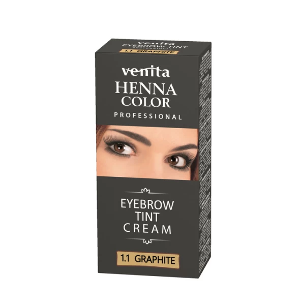 Venita Henna Color Vopsea-crema sprancene si gene Graphite - image 1