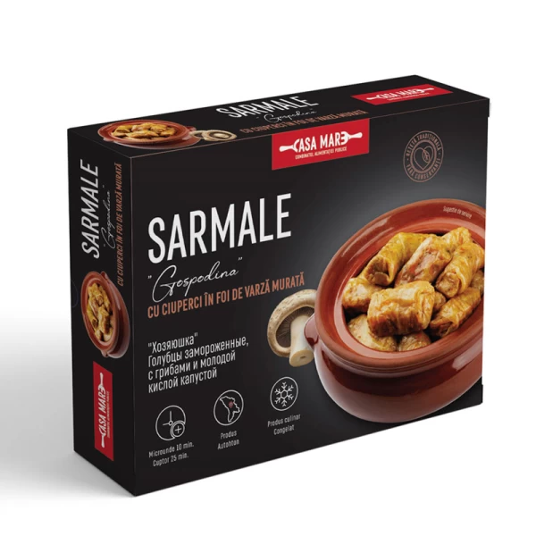 Cap Casa Mare Sarmale Gospodina cu ciuperci in foi de varza murata 500g - image 1