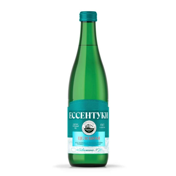 Essentuki Apa minerala carbogazoasă medicinală, 0,45 L - image 1