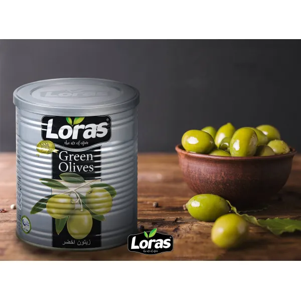 Loras Цельные зеленые оливки 900 г - image 2