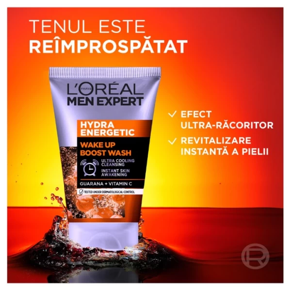 L'Oreal Paris Men Expert Hydra Energetic Охлаждающий очищающий гель для мужчин, 100 мл - image 2