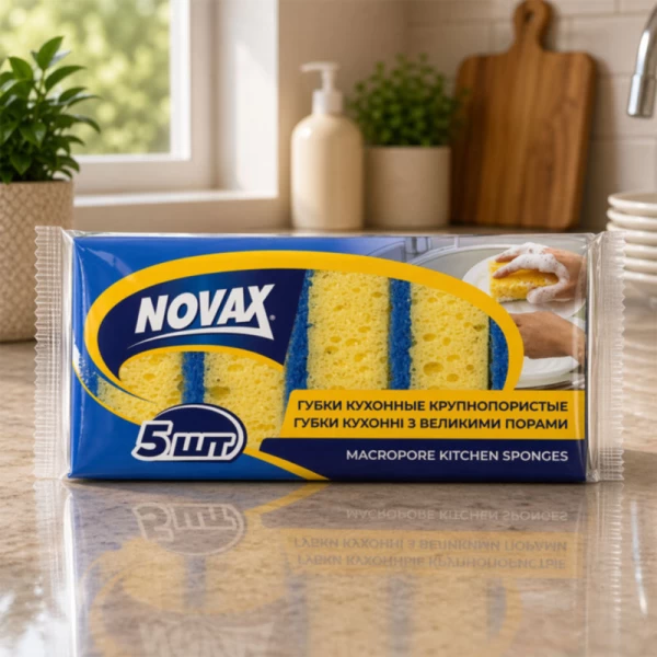 Novax NV Plus Burete de bucatarie MAXI Foam 5 buc econom 3618 - image 2