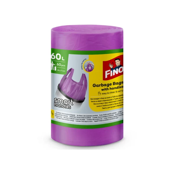 Fino Мешки для мусора с майнером 60л цветные 60шт - image 1