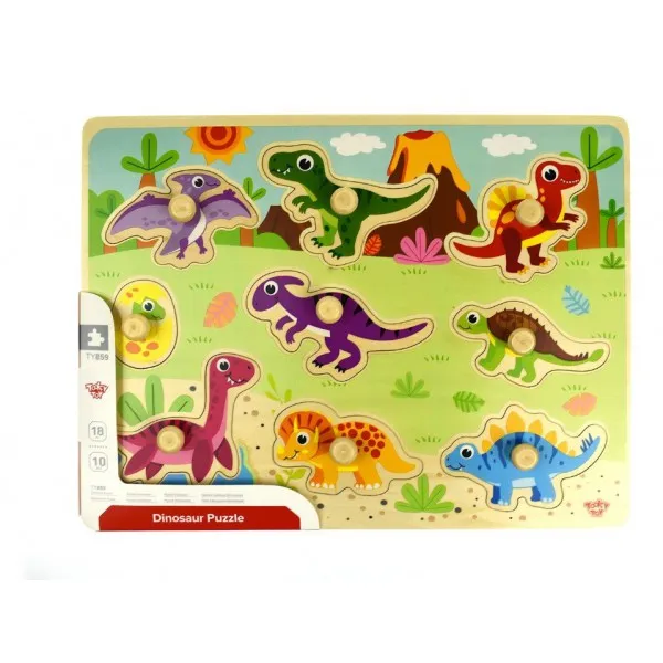Деревянная игрушка-пазл TY859 Dinosaur - image 3