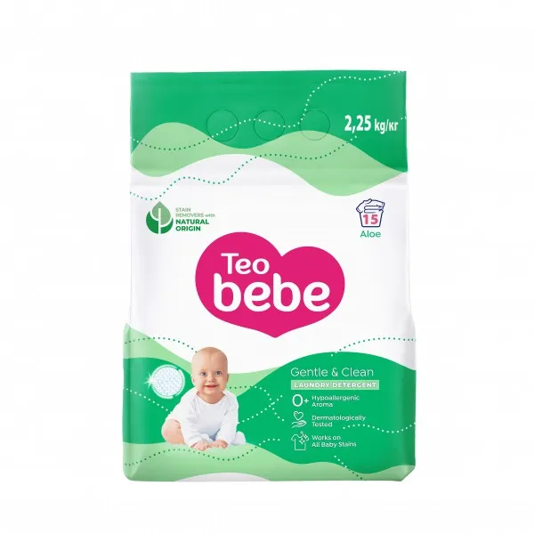 Teo Bebe Detergent automat 2.25 kg Gentle & Clean Aloe - image 1