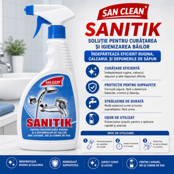 Santic Solutie pentru indepartarea pietrei si ruginei 500 ml spray - image 2