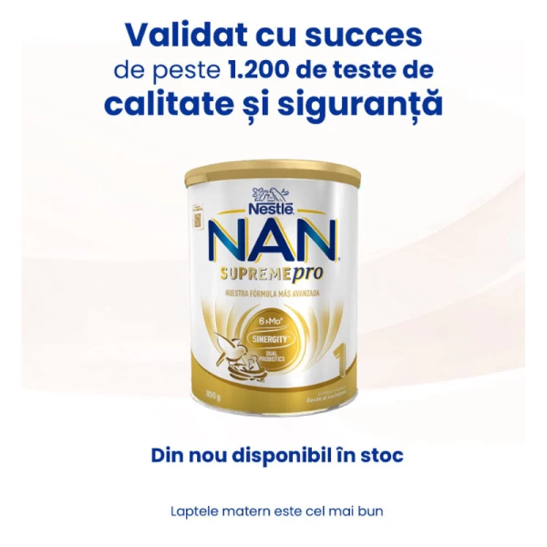 Formula de lapte praf Nestle NAN 1 Supreme Pro, 800g, 6-12 luni - image 2