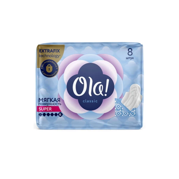 Ola! Гигиенические прокладки Wings Classic Super Singles 8 шт - image 1