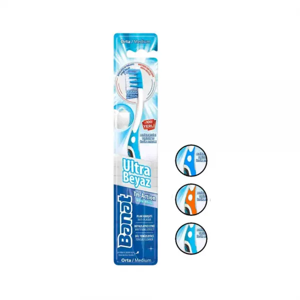 Banat Ультрабелая зубная щетка тройного действия - image 1