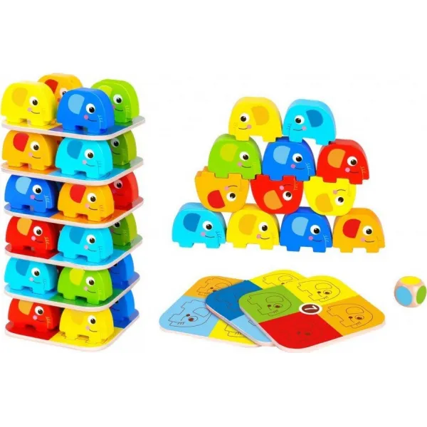 Jucarie Jenga cu elefanti TKF070A - image 9