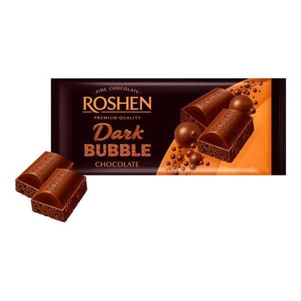 Шоколад пористый Dark Bubble Roshen м/у 80г - image 2