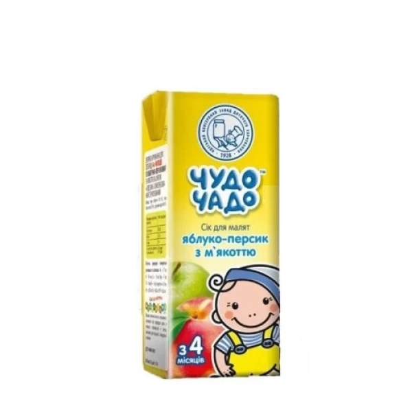 Персиковый нектар Чудо Чадо с мякотью, сахаром и витамином С гомогенизированный стерилизованный для - image 1