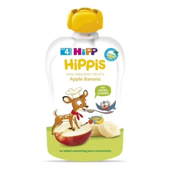 HiPP Piure de fructe Apple-Banana de la 4 luni 100 g - image 1